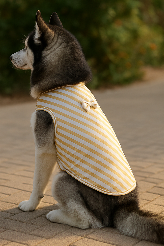 Golden Striped Dog Tee
